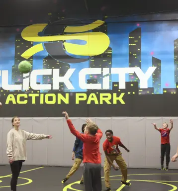 people playing on boundless air courts